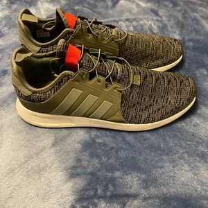 Adidas Olive and Charcoal Athletic Shoes